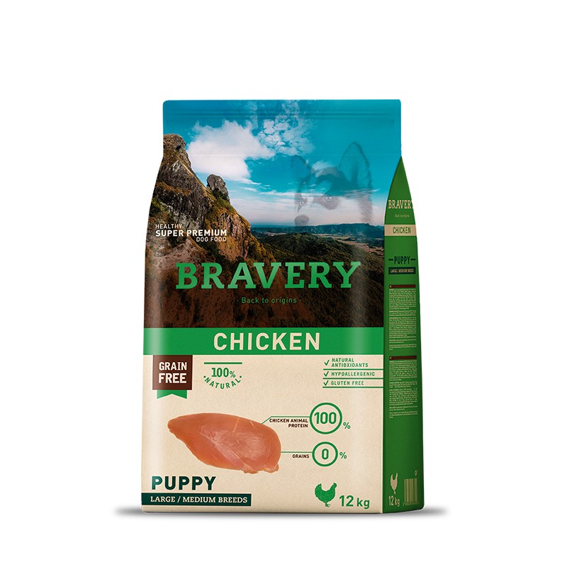 Bravery Chicken Cachorros (puppy) para razas medianas y grandes